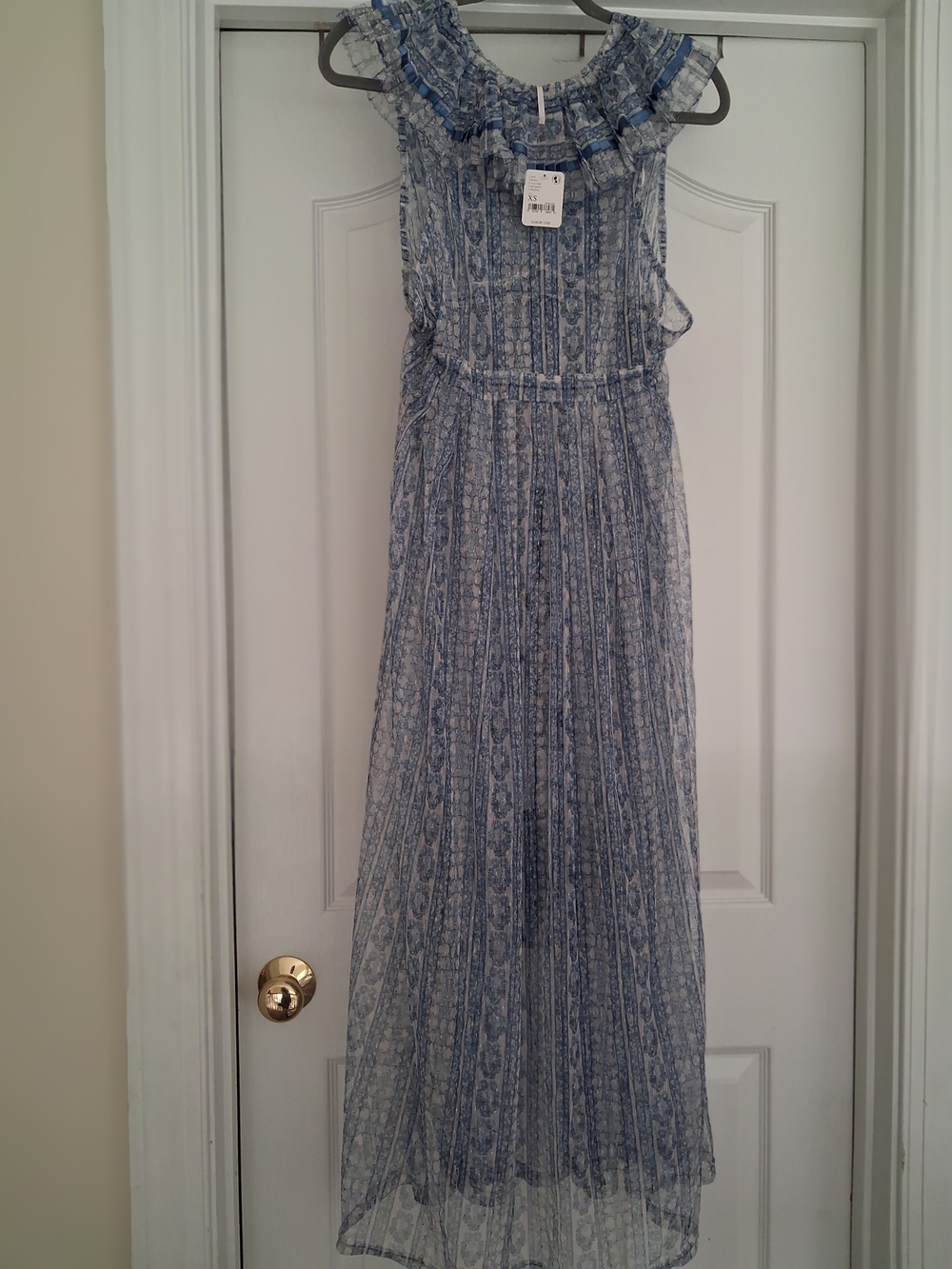 NEW Tag Free People Sheer In PaRIS Maxi Top Uk Edition - Picture 6 of 16